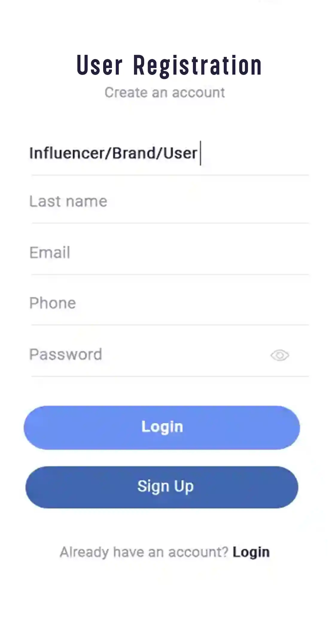 User Registration